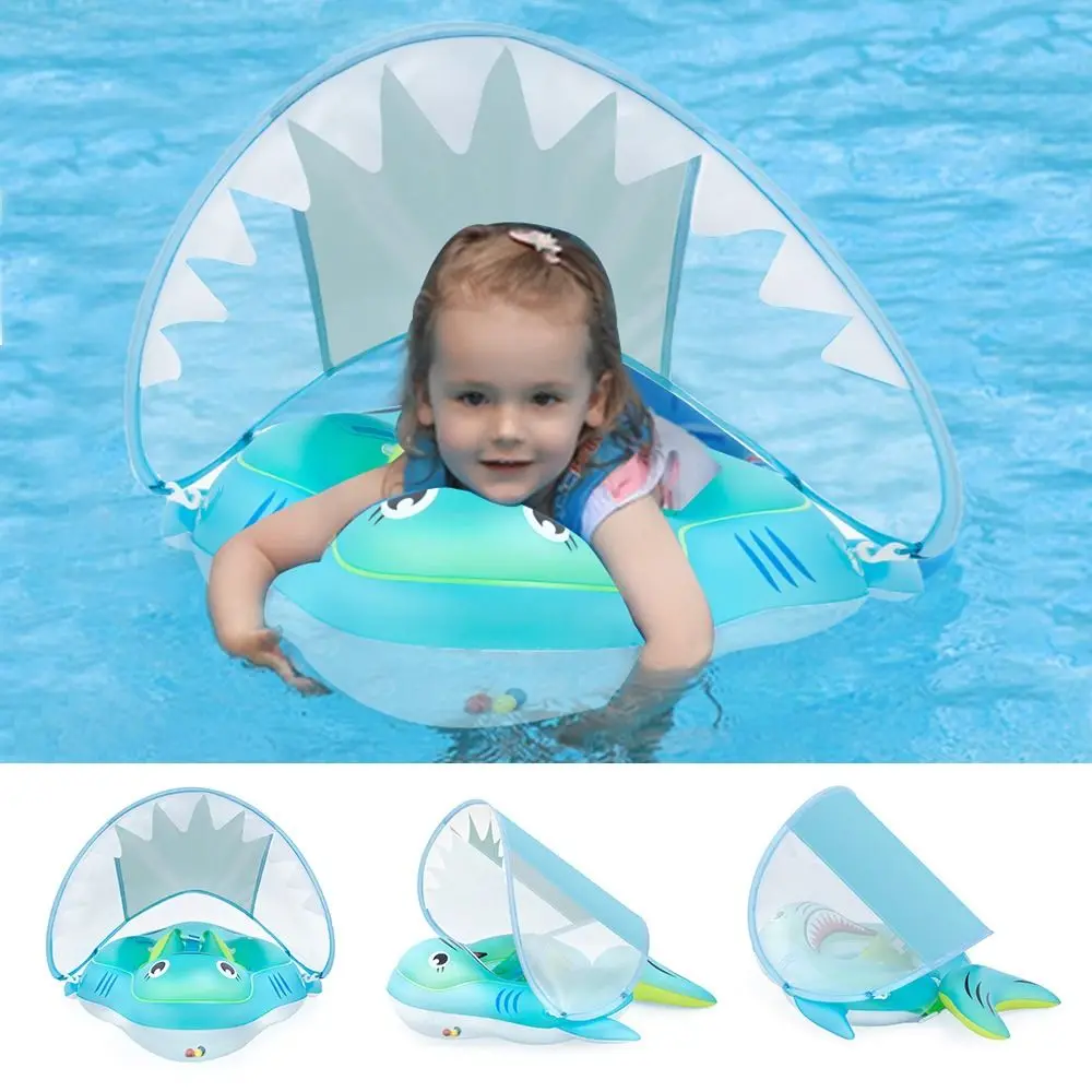 

Baby Swimming Floating Swimming Float Ring With Sunshade Infant Bathing Water Toy Kids Swim Rings Pool Accessories