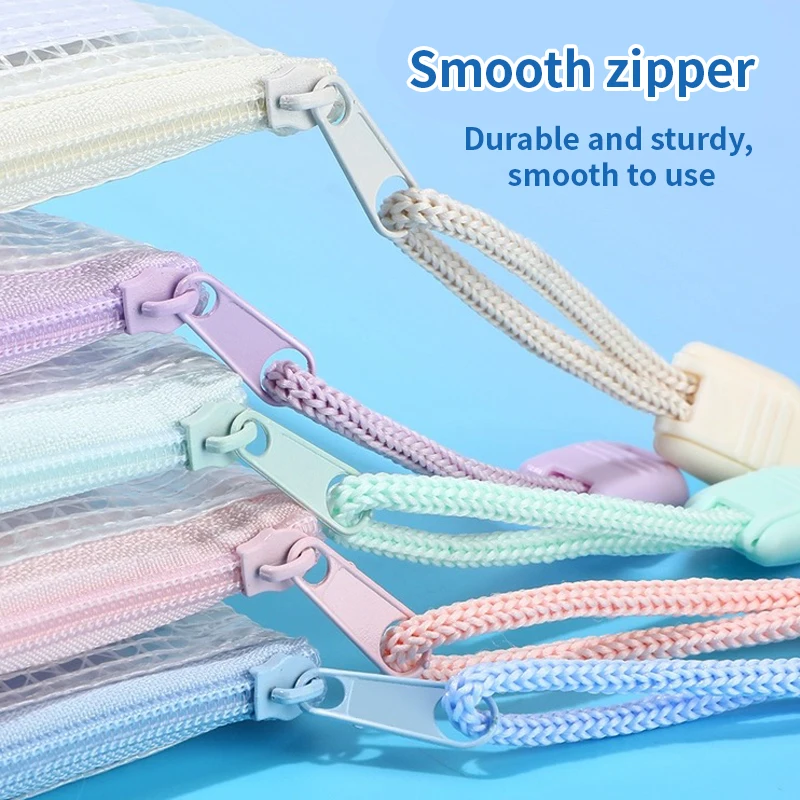 Waterproof Mesh Zipper Pouch File Folder Bags