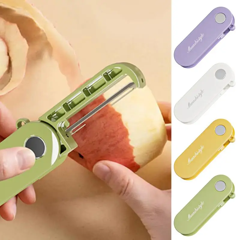 소형 주방 필러 과일 필러, 접이식 야채 슬라이서 커터, 미끄럼 방지 손잡이, 다기능 주방 야채 과일 도구 