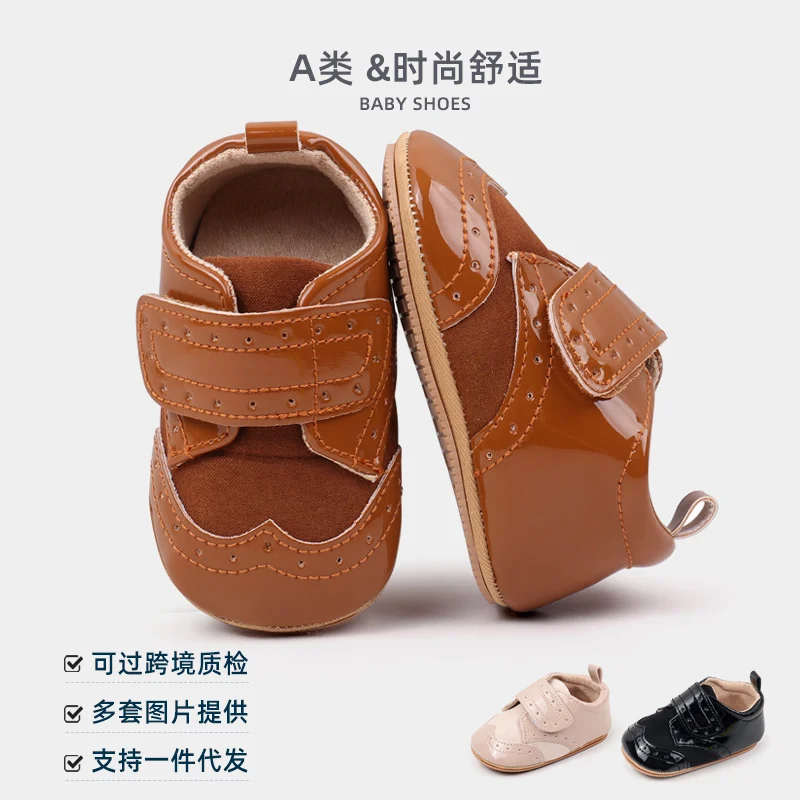Baby Shoes High Quality Soft PU Anti-slip Sole Spring and Autumn Style for Newborn Toddler Boys and Girls 2024 Fashion BMB3234