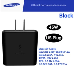 SAMSUNG 45W USB Type C Super Fast Charger - 45w US Black (Only charger)