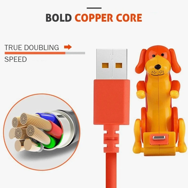 Dog Charger Cable Funny Humping Dog Fast Charger Cable Charging Line Cute Fast Charging Power Date Cable