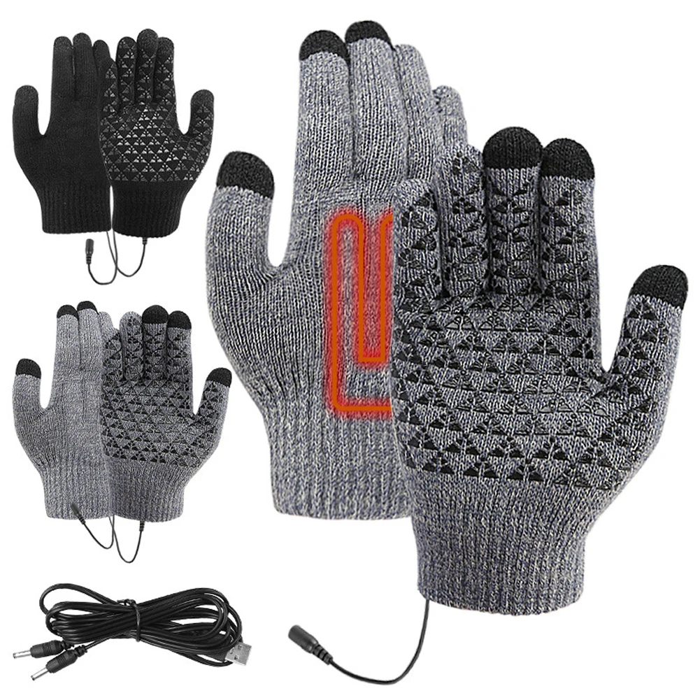 Gants de moto thermiques pour écran tactile USB, gants chauffants coupe-vent pour femmes et hommes, cyclisme d'hiver, course à pied, conduite, randonnée, Ski