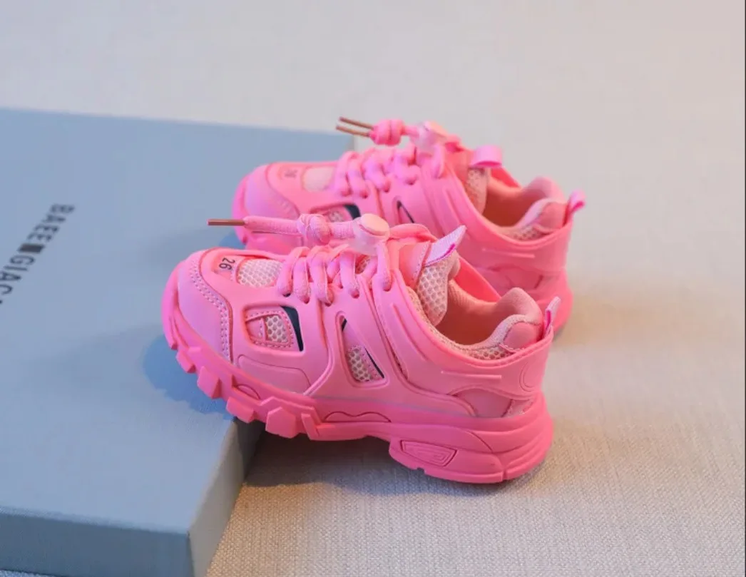 New Children's Shoes Girls' Sports Shoe Thick Sole Breathable Boys' Leisure Label Summer AutumnDad's Shoes Utune