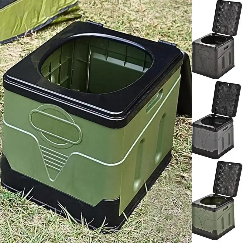 

Portable Folding Toilet Emergency Toilet Car Folding Toilets Foldable Washable Camping Toilet Travel Bucket Toilet Seat dropship