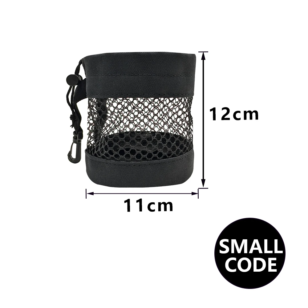 Premium Black Golf Ball Pouch with Durable Mesh Nylon and Clip