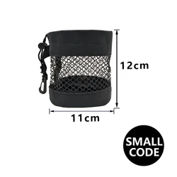 Premium Black Golf Ball Pouch with Durable Mesh Nylon and Clip (Black S)