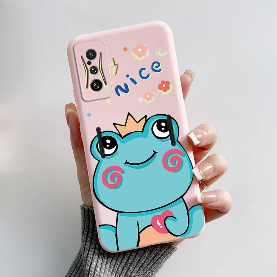 Silicone Soft Cartoon Frog Phone Case for Redmi K50 Gaming Edition