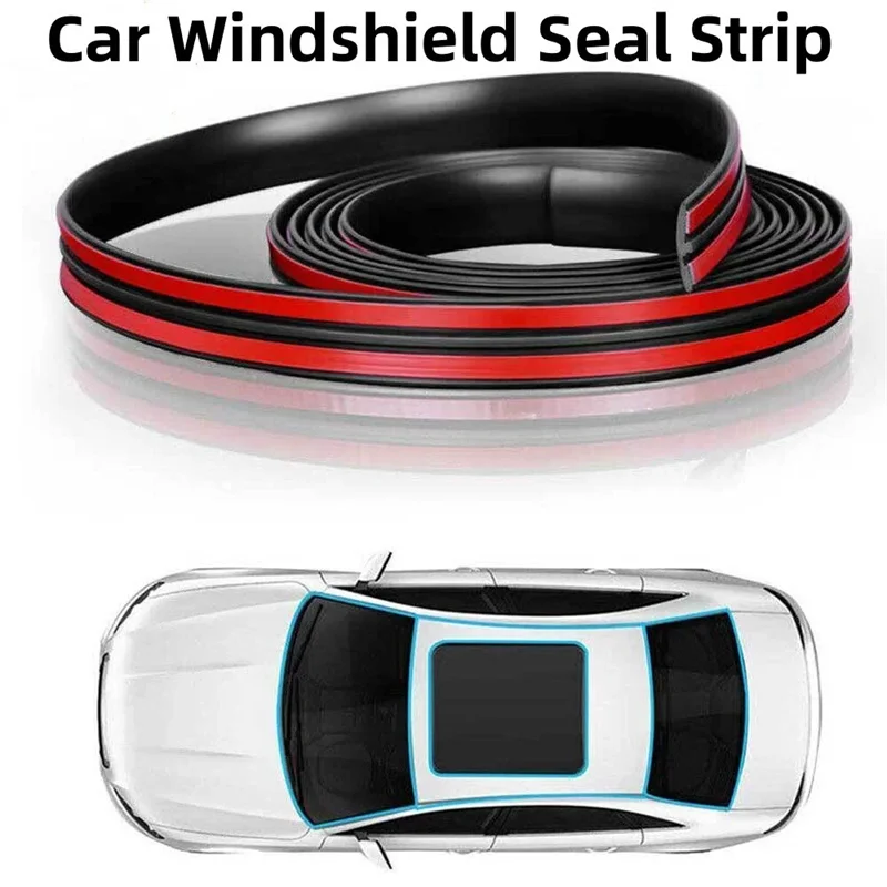 Car Rubber Seal Strips Auto Seal Protector Window Edge Windshield Roof Rubber Sealing Noise Insulation Universal