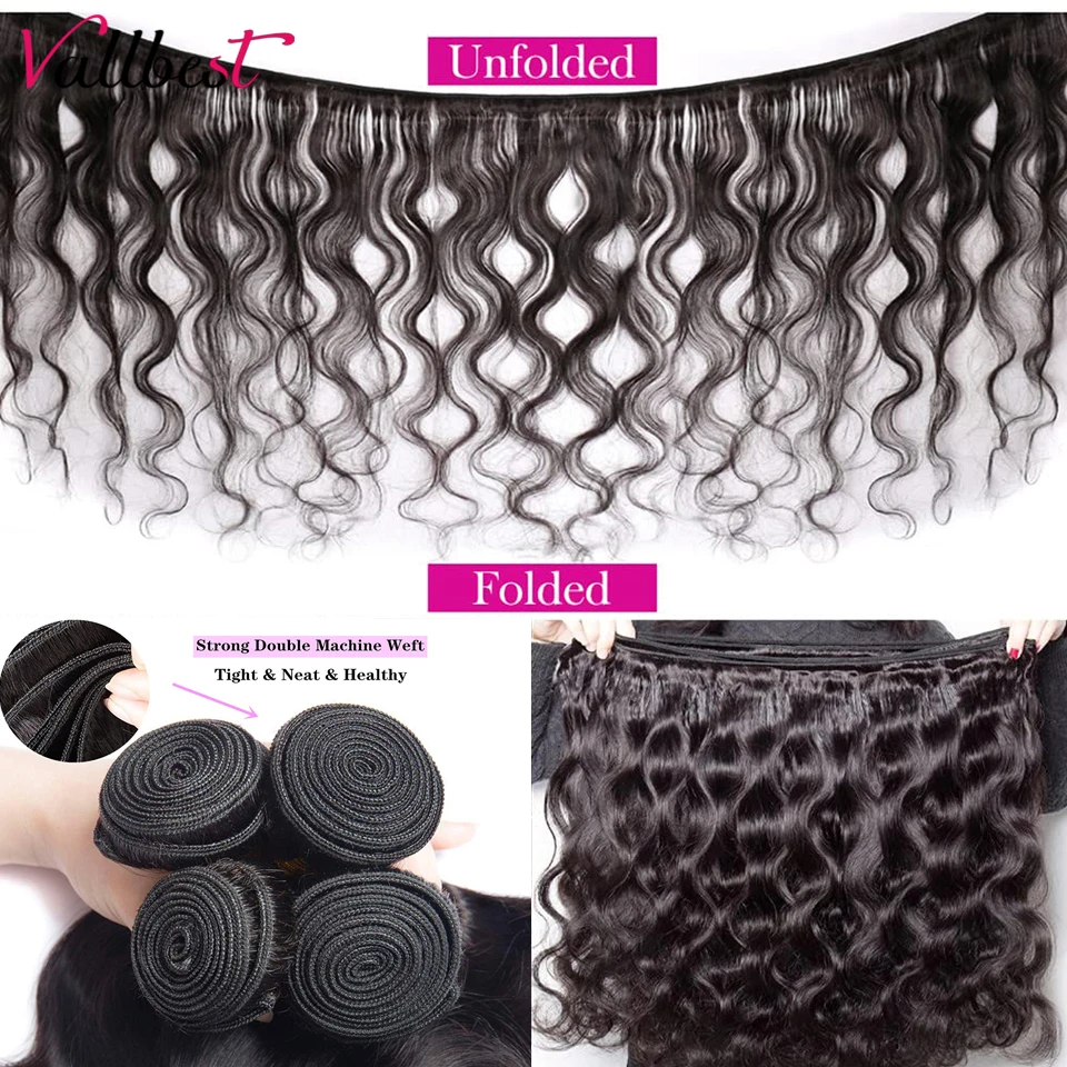 Vallbest Peruvian Body Wave Bundles Remy Wavy Human Hair Extensions 3 4 Bundles Deals 100% Body Wave Human Hair Bundles 5
