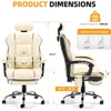 6-Point Massage Office Chair, with Footrest Heated Executive with Reclining Backrest, Ergonomic Gaming Chair with Padded Armrest 2
