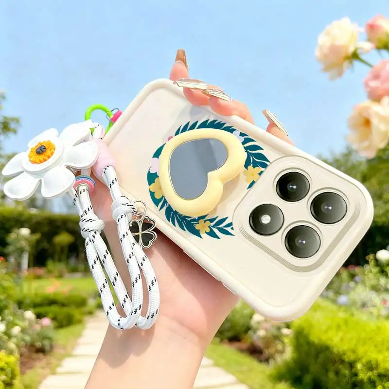 Colorful Garland Phone Case Set with Lanyard and Craft Embellishments - 3 Pieces