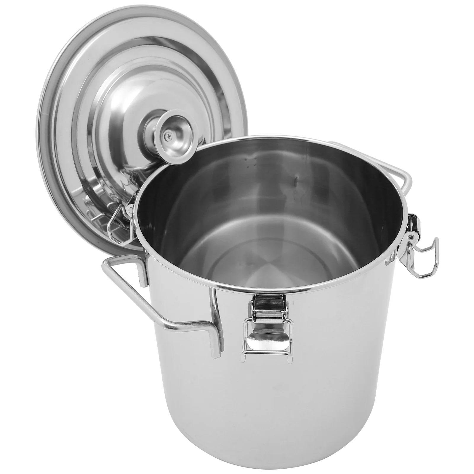 

Stainless Steel Sealed Bucket Plant Food Milk Household Pail Camping Supplies 304 Flour Storage Kitchen Supply Airtight Barrel