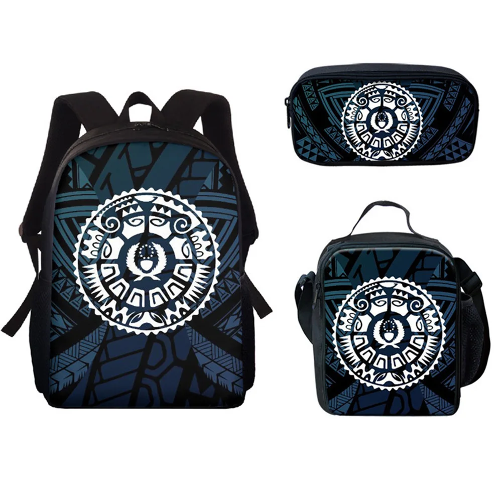 

Популярный Забавный полинезийский племя В Стиле Хип-хоп с 3D принтом, 3 шт./набор, школьные ранцы для учеников, рюкзак для ноутбука, сумка для обеда, ранцы