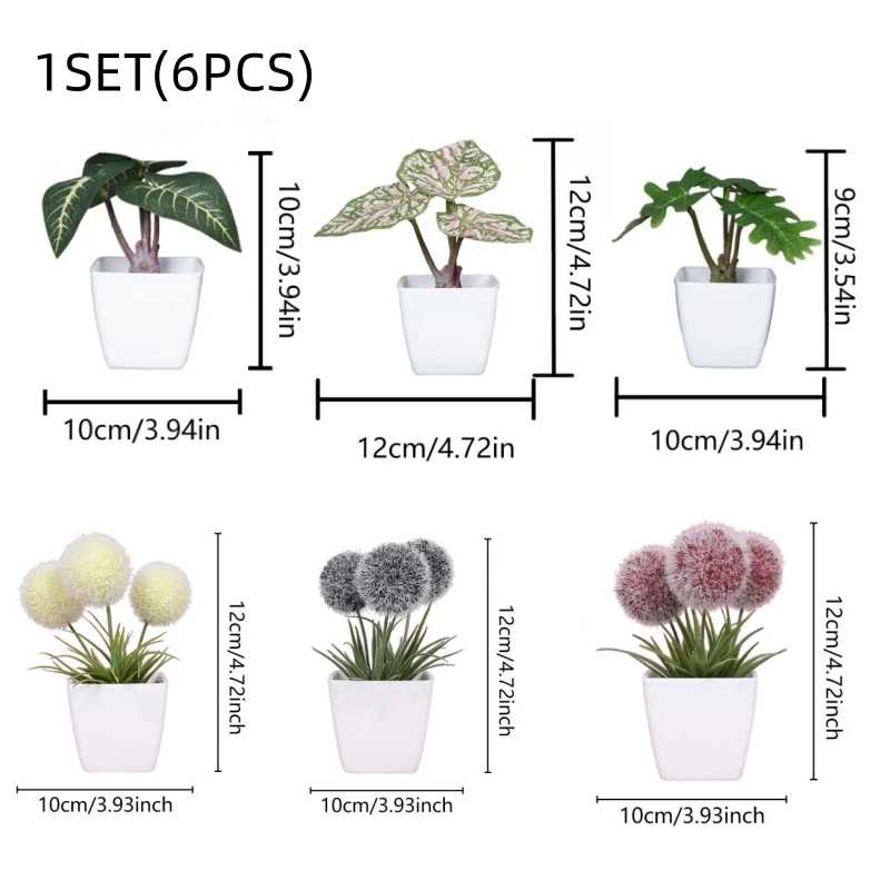 1 Set Simulation Mini Potted Plant