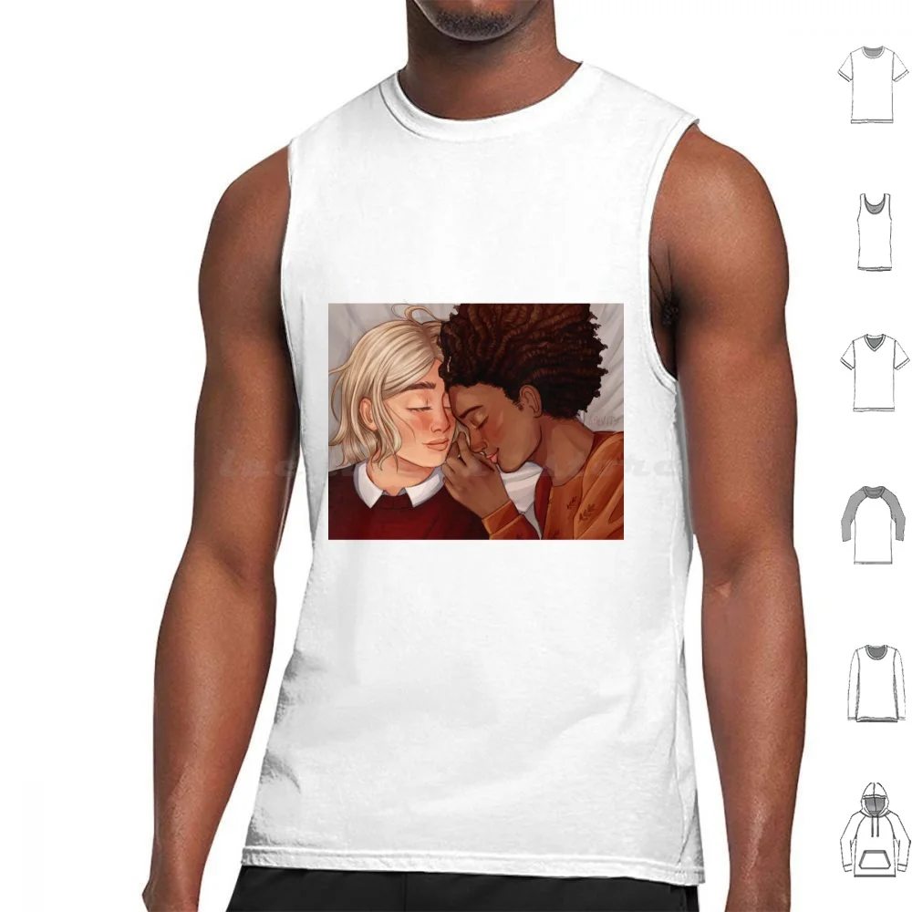 Darcy & Tara Canotte Stampa Cotone Heartstopper Alice Oseman Tara Jones Darcy Olsson Dara Girls Sleeping Cute