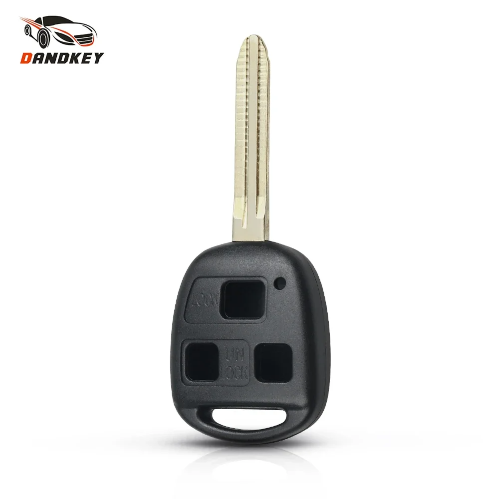 

Dandkey 20pcs Remote Key Fob Case For TOYOTA CAMRY RAV4 Corolla PRADO YARIS Remote Key Shell Uncut Blank 3 Buttons TOY43 Blade