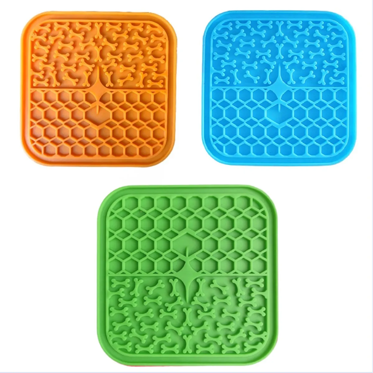 Pet Lick Silicone Mat Cat Dog Slow Eating Food Plate Dog Bathing Distraction Butter Dog Sucker Food Training Dog Feeder Supplies