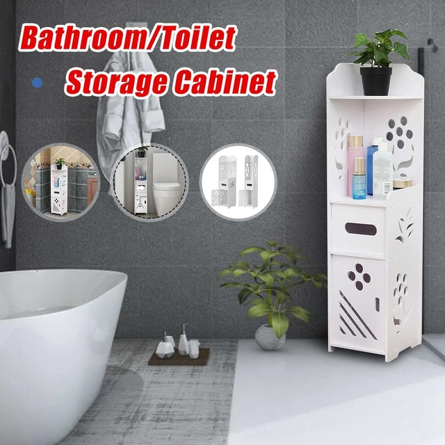 Bathroom Gap Storage Rack Installation Free Toilet Storage Cabinet Floor  Narrow Cabinet Bathroom Organizer with Waterproof Cover - AliExpress