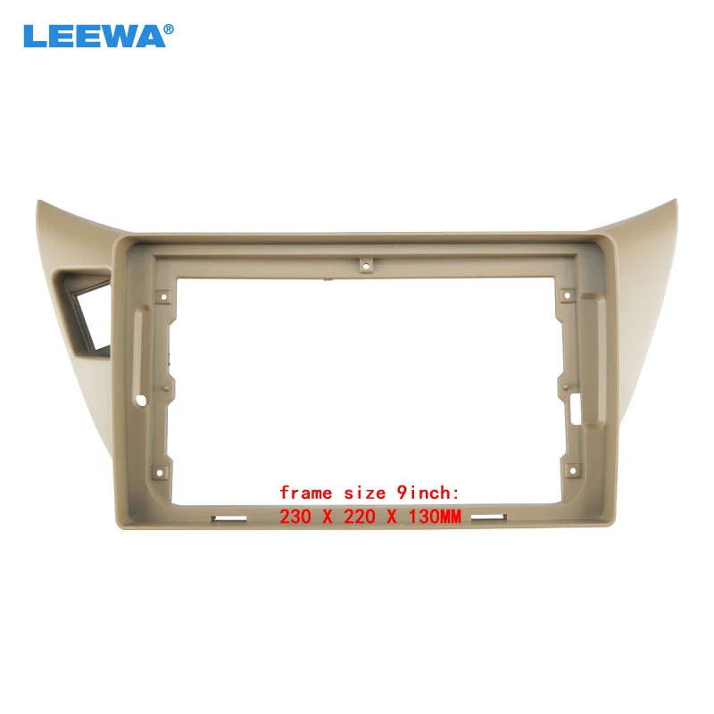 

LEEWA Car Stereo 9" Big Screen DVD Fascia Frame Adapter For Mitsubishi Lancer(LDH,01-07) 2Din Audio Dash Panel Frame Kit #7386