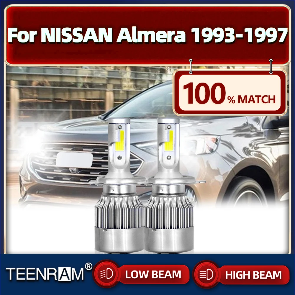 

H4 Canbus Led Headlights 6000K White Car Lights Bulbs 12V Turbo Auto Headlamps For NISSAN Almera 1993 1994 1995 1996 1997