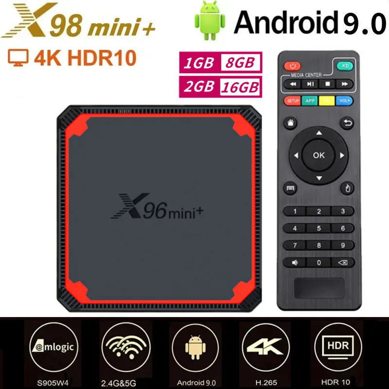 X96 Mini+ Smart Android TV BOX Amlogic S905W4 Android 9.0 2.4G+5G Dual WiFi 4K HD LAN 100M Set Top Box Media Player 1/2GB 8/16GB ylw android 12 tv box bt 4 0 5g wifi allwinner h618 quad core smart box 2gb ram 16gb rom 6k 3d ethernet set top box media player