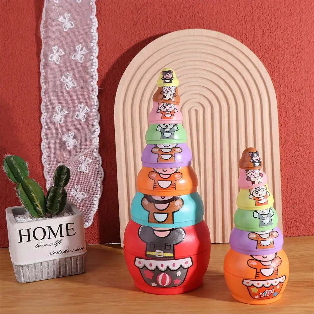 6 Layer Russian Nesting Hand Paint 8 Layer Matryoshka Figurines Collection Handmade Stacking Toddlers