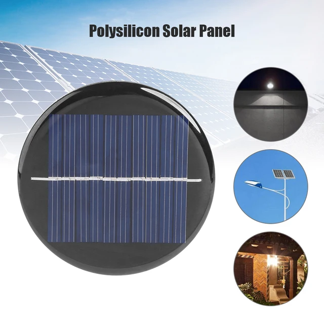 1/2Pcs Mini Solar Panel DIY Power Battery Cell Charger Portable Solar System Board Round Lamp Panel Charging 4