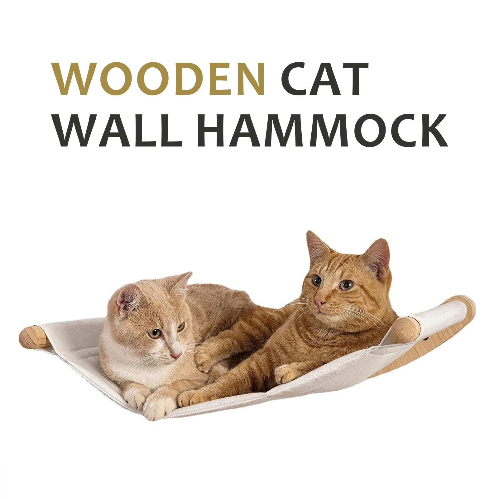 

Cat Hammock Wall-Mounted Cat Hammock Cat Bed for 7.5kg Climbing Made of Natural Wood for Sleeping Playing House Kitten Climbing