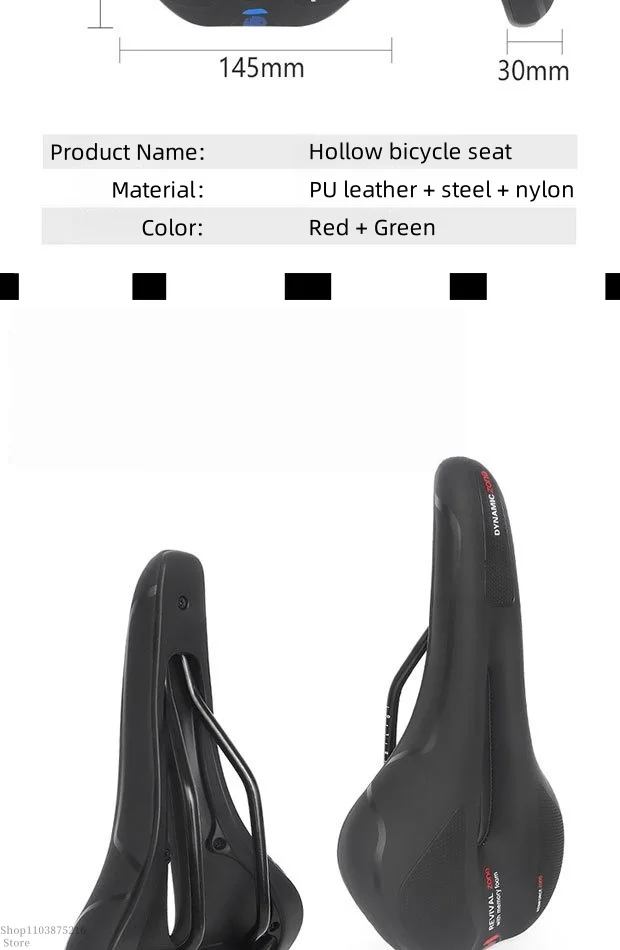 Description Picture 4 of itemNew model mountain bike seat -universal road bike saddle -comfortable, waterproof, dustproof, hollow and breathable bicycle seat