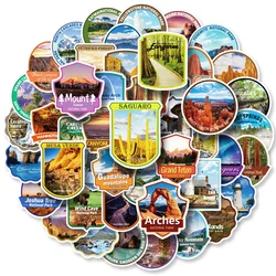 62pcs National Forest Park Landscape Stickers Decorative Luggage Laptop Guitar Bike Skateboard Gift Toy Stickers Aesthetic