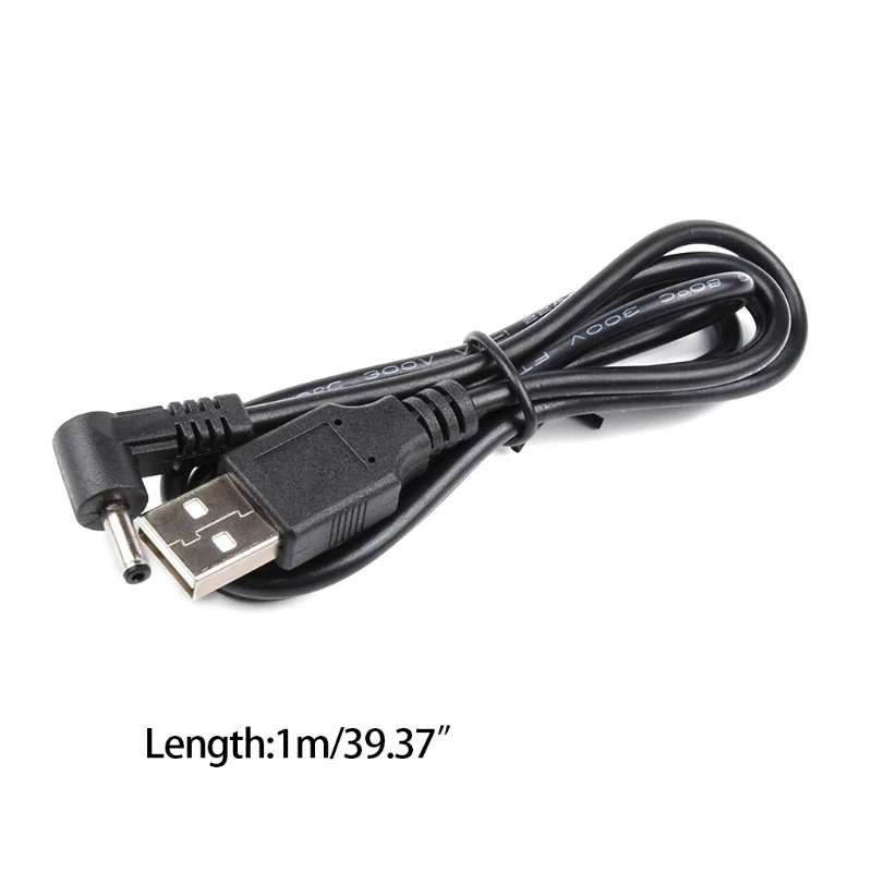 USB to for DC 5V Power Cable 1m Elbow for DC 3.5x1.35mm to USB Connector Co B0KA