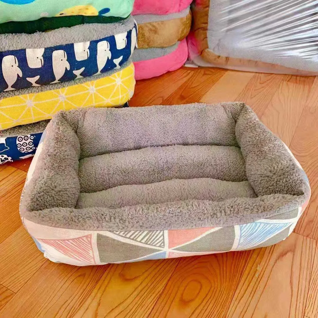 thumbnail image 1 of Cojín para cama para perros, sofá para dormir, cama para gatos, cama redonda para cachorros, cama cálida, cama suave y larga de felpa para perros pequeños, nido para gatos, 1 of 4