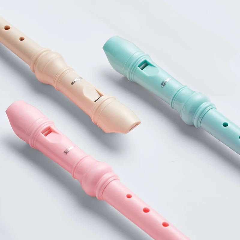 Soprano Recorder Instrument German Style C Key 8 Holes Recorder Instrument for Beginners School Student Cleaning Kit
