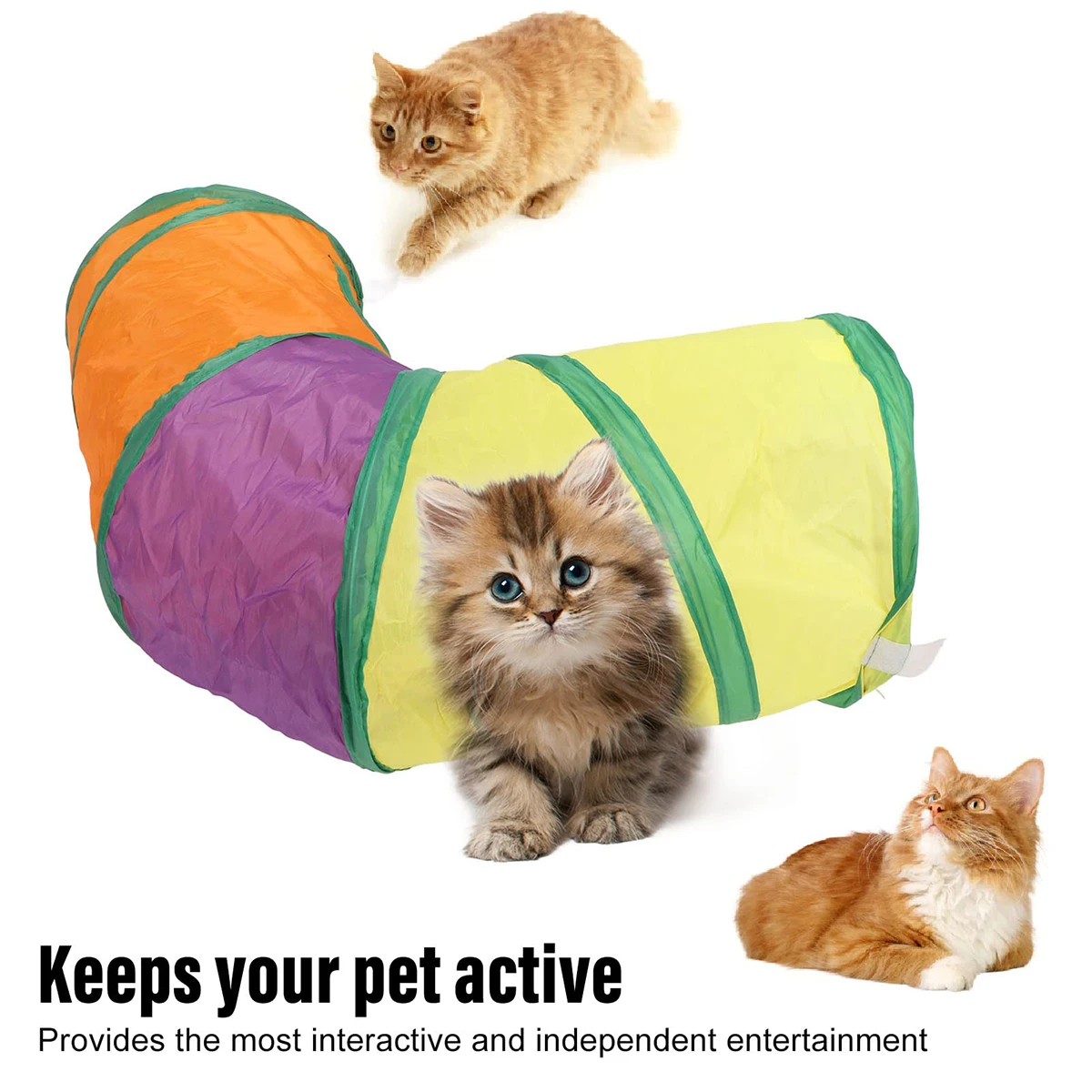 

Cat Tunnel Pet Tube Collapsible Play Toy Indoor Outdoor Kitty Puppy Toys For Puzzle Exercising Hiding Training Pets Supplies