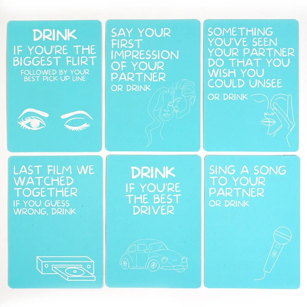 Heyecanlı ve bitkin yetişkin kart oyun 50x oyun kartları içme kartı oyunu  güçlü yardımcı olduğu için çiftler için tasarlanmış - AliExpress