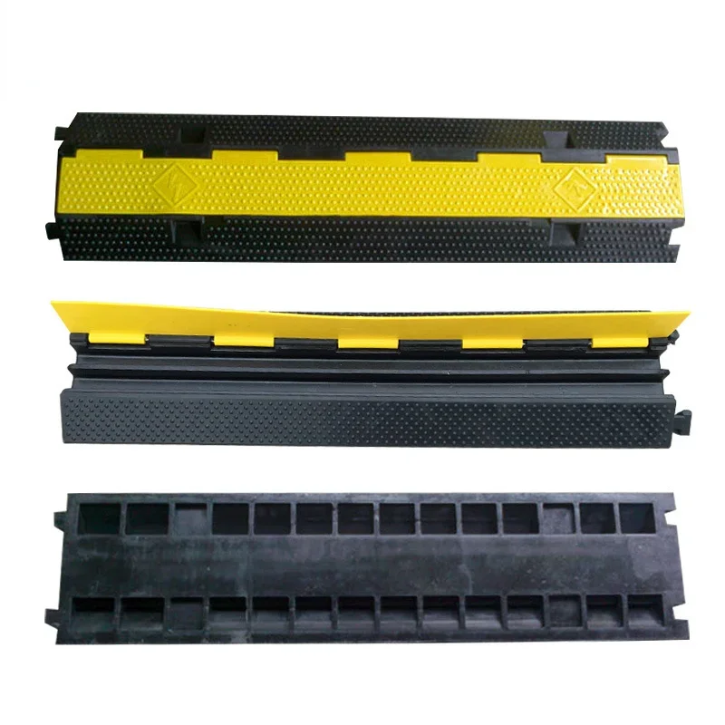 Rubber Trunking Speed Bump Indoor PVC Threading Cable Protection Trunking Outdoor Traffic Wire