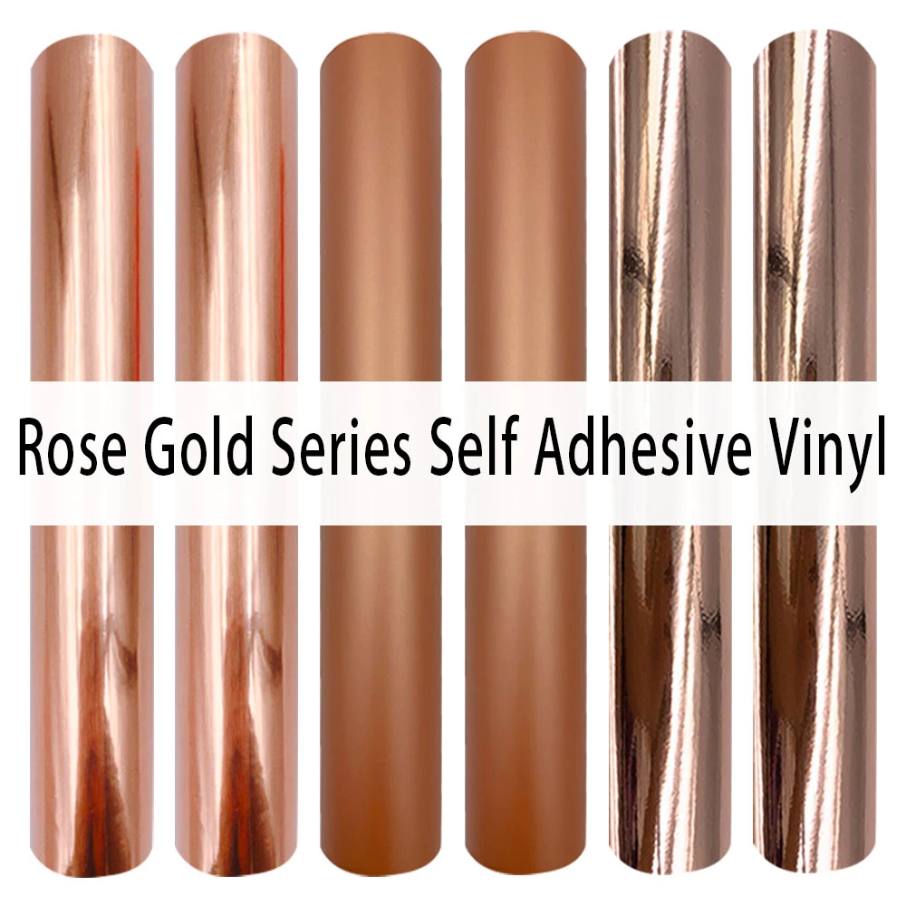 Rose Gold Series Permanent Adhesive Vinyl 6 Sheets For Cricut 12"x10