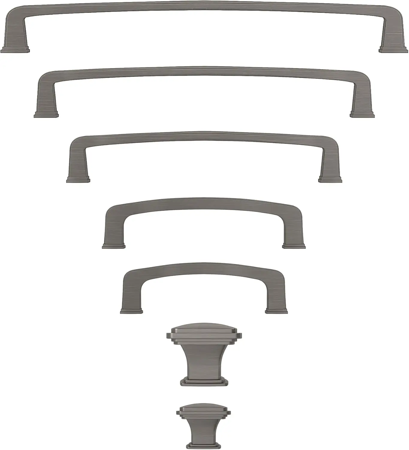 3/4-inch (96 mm) Center-to-Center Antique Nickel Transitional Cabinet and Drawer Pull Handle for Kitchen, Bathroom,and Furniture