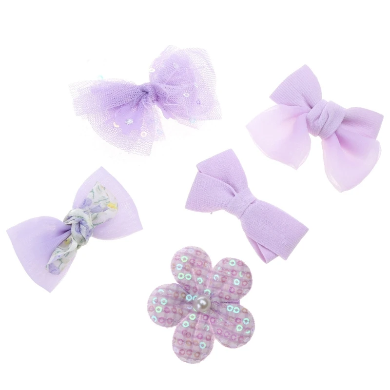 어린 소녀를위한 머리핀 10PCS 봄 헤어 클립 스냅 클립 꽃 머리 바레트 달콤한 머리 장식 귀여운 머리 활 새로운 Dropship