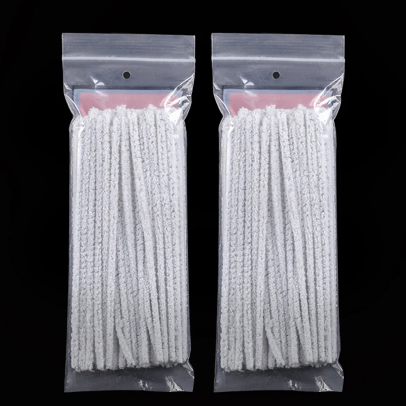 Smoking Pipe Cleaners 50pcs Cotton Smoking Pipe Cleaners Smoke Tobacco Pipe Cleaning Tool Cigarette Holder Accessories