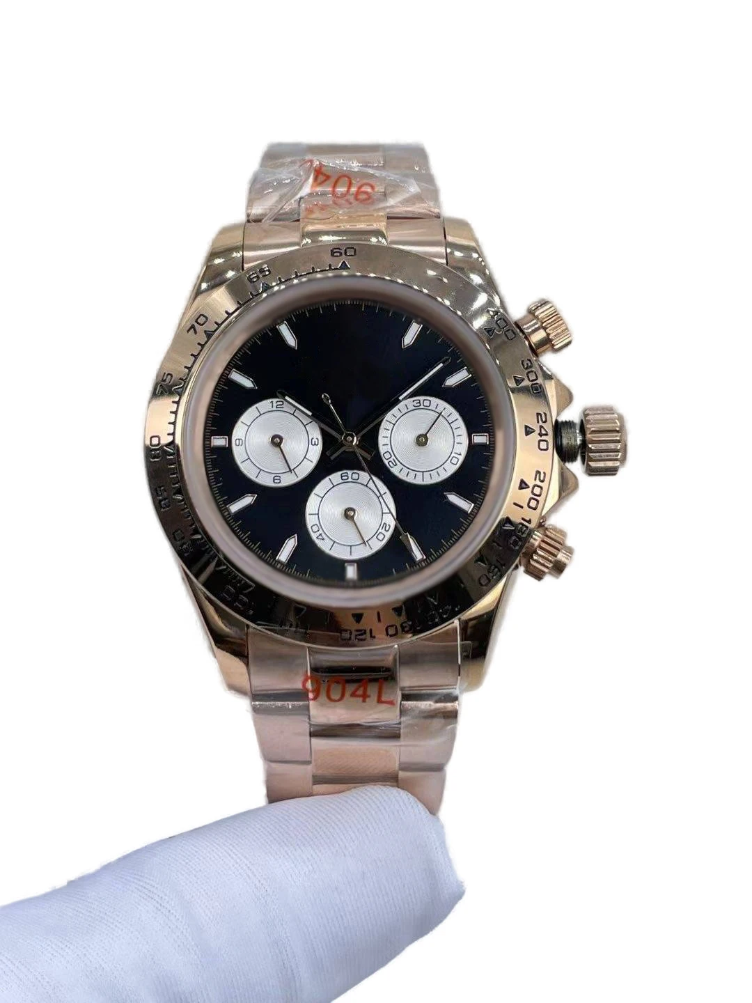 

"Men's 40mm Waterproof Watch with Three Eye Six Needle Dial & Stainless Steel Strap