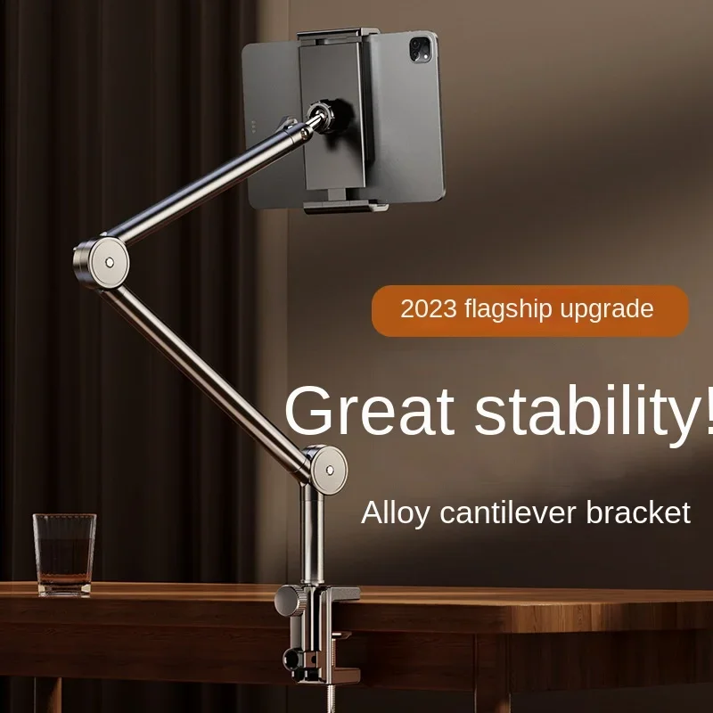 Desktop Mobile Phone Holder Bed Clip Lazy Live Broadcast Folding Cantilever Bracket For Apple Samsung iPad Tablet Stand Accessor