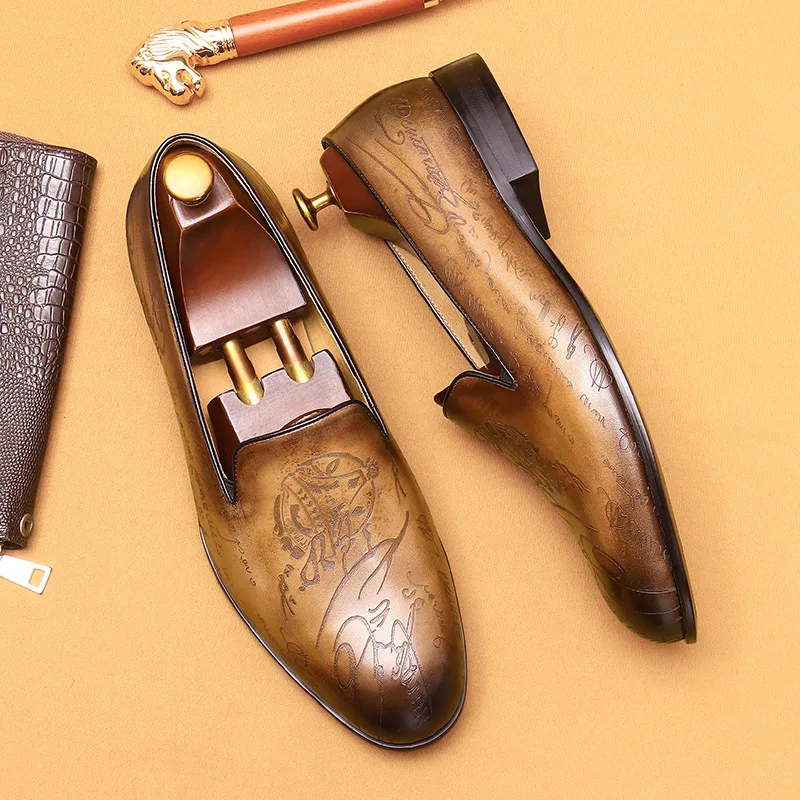 Men's Dress Footwear For Formal Events |
 Vintage SlipOn Loafers  | Black Or Golden