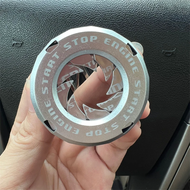 Car Moto Engine Start Stop Button Cover Interruttore Di Accensione Blade-Type Rotatable Protection Cap Decorazione D'Interni Decor Sticker
