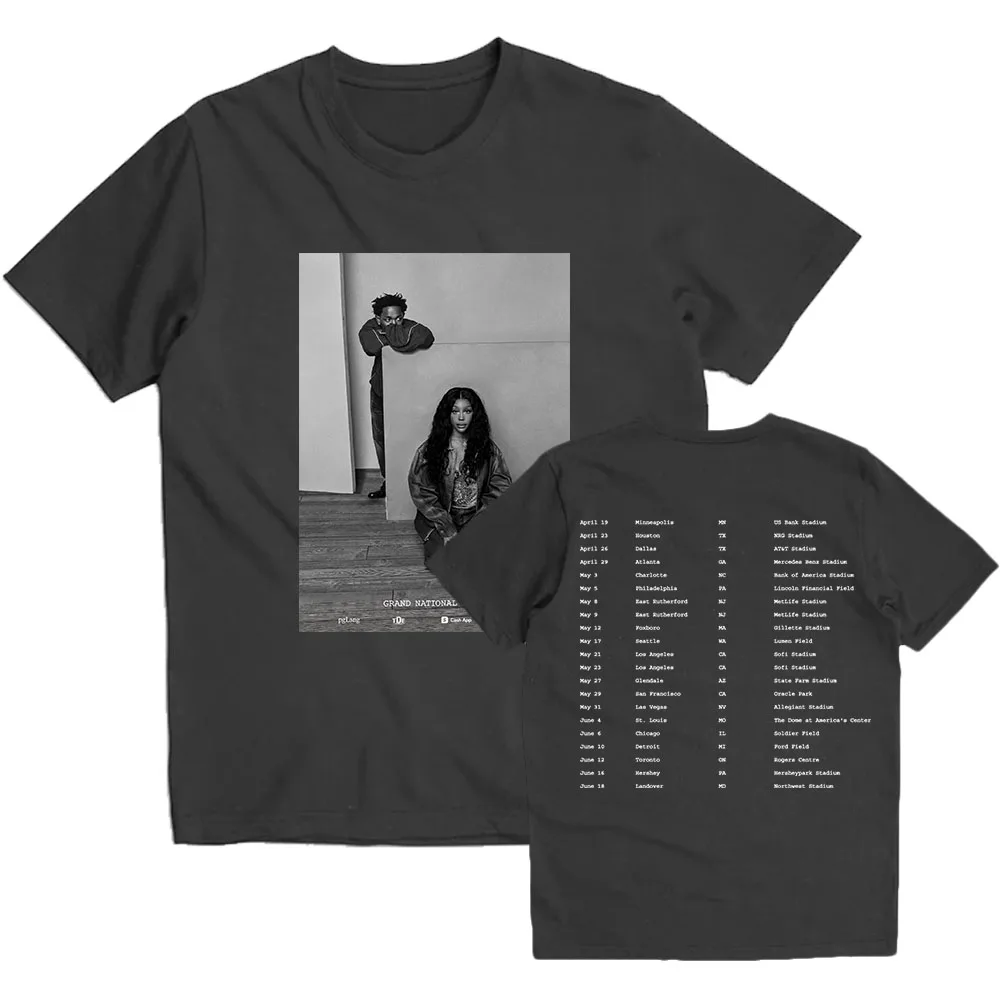 Kendrick Lamar X SZA GrandNational Tour 2025 Tshirts GNX Album