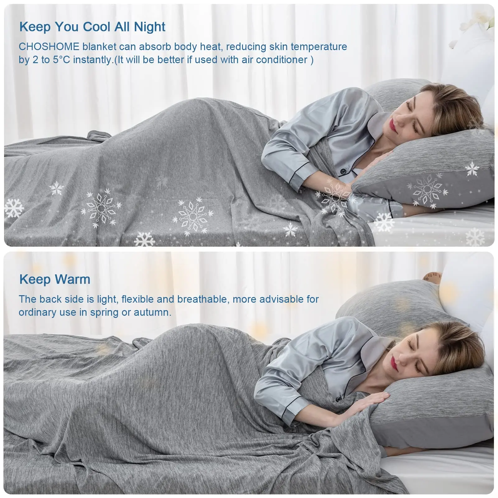 2023 New Cooling Blankets Smooth Air Condition Comforter Lightweight Summer Quilt Cool Feeling Fibre Skin-friendly Breathable 2