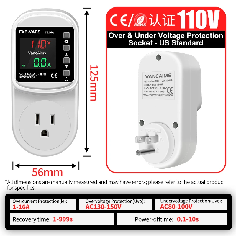 Universal Adjustable Voltage Protection Socket