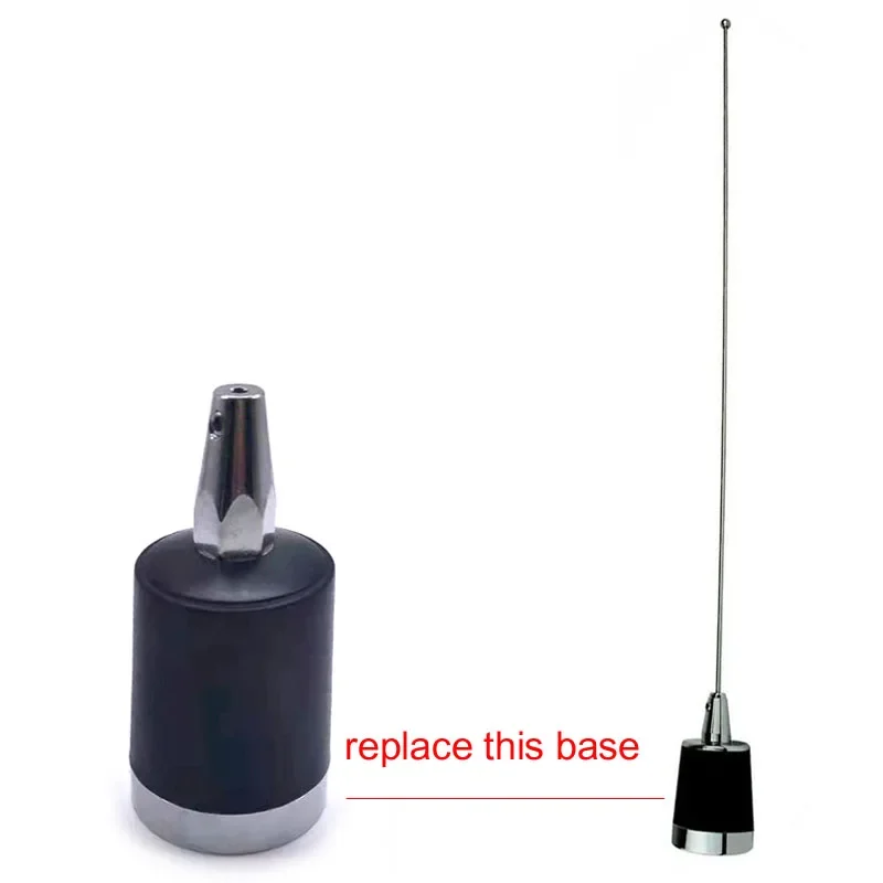 Adaptador Base de parafuso para antena NMO, substituição DIY, Dual Band, VHF, UHF, 134MHz, 430MHz, carro telhado chicote, rádio móvel