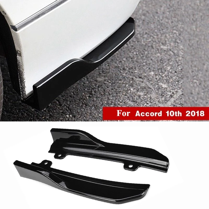 

Glossy Black Rear Bumper Lip Cover Trim For Honda Accord 2018 Diffuser Splitter Spoiler Scratch Protector